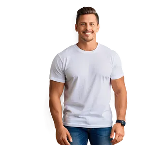 Sleek White T-shirt Mockup PNG Mbt42 PNG