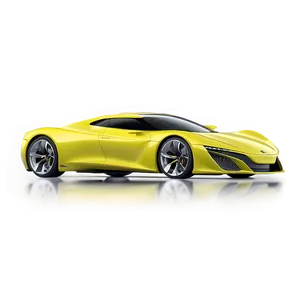 Sleek Yellow Car Model PNG Erw74 PNG