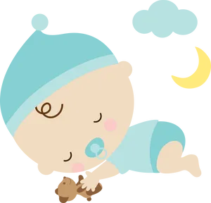 Sleeping Baby Cartoon PNG image