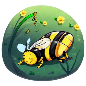 Sleeping Bee Cute PNG 06252024 PNG