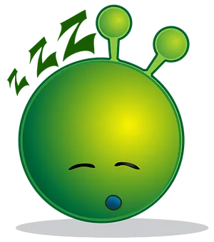 Sleeping Cartoon Alien