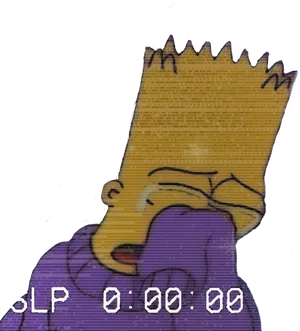 Sleeping Cartoon Character Timecode Shirt PNG image