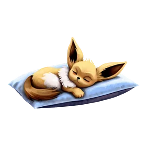 Sleeping Eevee Cute Png Qev PNG image