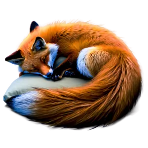 Sleeping Fox Art Png 44 PNG image