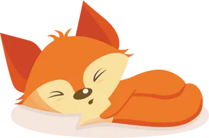 Sleeping_ Fox_ Illustration.png PNG