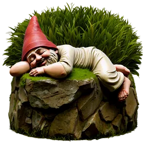 Sleeping Garden Gnome Png 06132024 PNG image