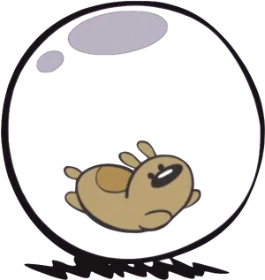 Sleeping Hamster Cartoon Bubble PNG image