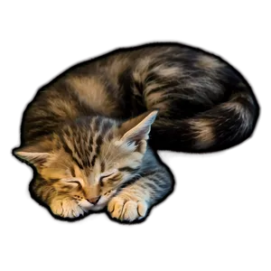 Sleeping Kitten PNG 05232024