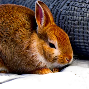 Sleeping Rabbit PNG 2