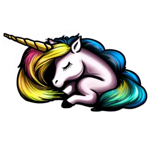 Sleeping Unicorn Png Dkt PNG image