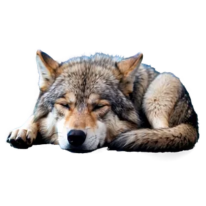 Sleeping Wolf Png 05232024 PNG image