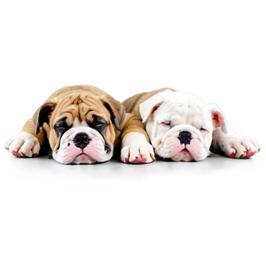 Sleepy Bulldog Puppies PNG Ijv PNG