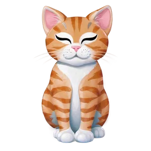 Sleepy Cat Cartoon Png Aco PNG image