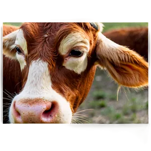 Sleepy Cow Face PNG Lkt