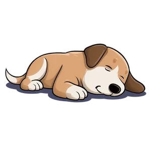 Sleepy Dog Cartoon Png 06132024 PNG image