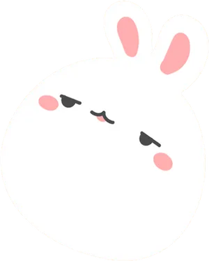 Sleepy Kawaii Bunny PNG image