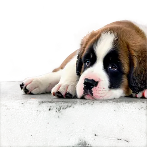 Sleepy Saint Bernard Puppy PNG Dvf
