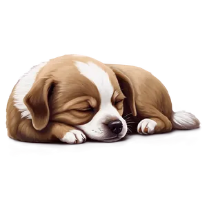 Sleepy Small Dog Drawing PNG Lic34 PNG