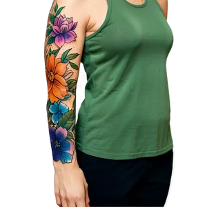 Sleeve Tattoo Watercolor Png 06262024 PNG image