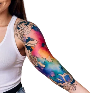 Sleeve Tattoo Watercolor Png 90 PNG image