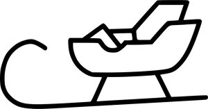 Sleigh Outline Graphic PNG image