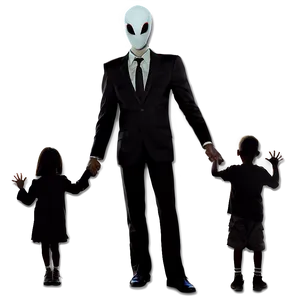 Slender Man And Children PNG Tum29