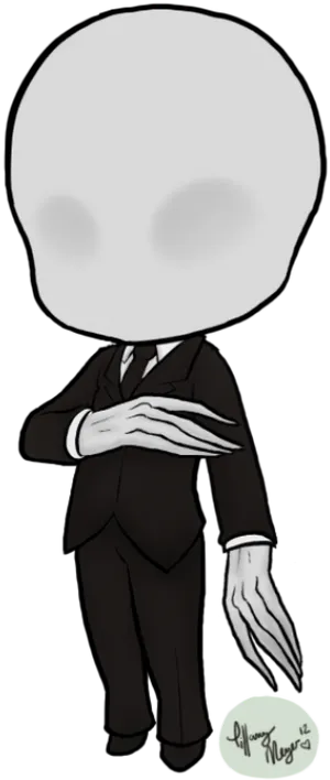 Slender_ Man_ Cartoon_ Character PNG image