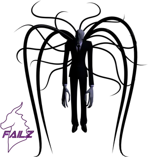 Slender_ Man_ Figure_with_ Tentacles PNG image