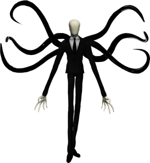 Slender_ Man_ Figure_with_ Tentacles PNG image