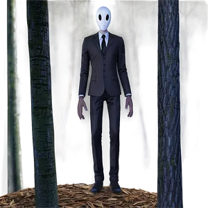 Slender Man In Forest PNG Kfk83