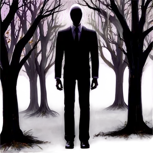 Slender Man In Shadows PNG 05252024