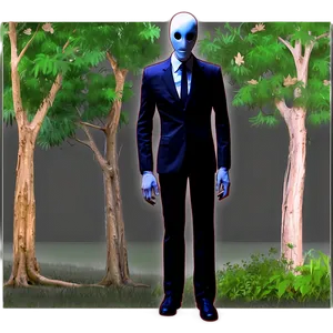 Slender Man In Shadows PNG Ivg