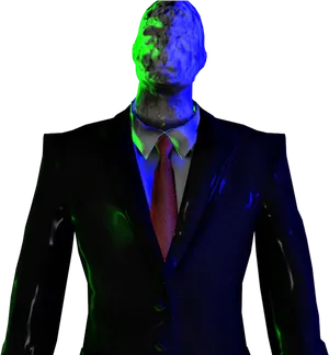 Slender Man In Suit PNG image