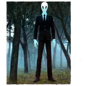 Slender Man In The Mist PNG Sxu