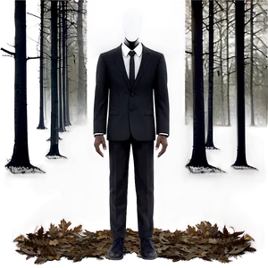 Slender Man In The Woods PNG Ola9