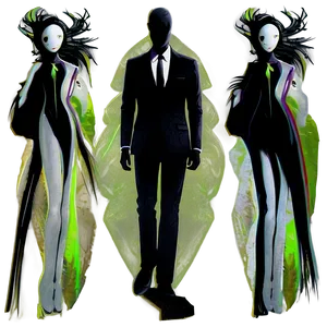 Slender Man Silhouette PNG 05252024
