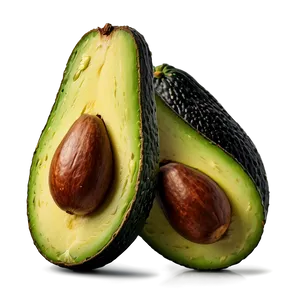 Sliced Avocado Top View PNG 05242024