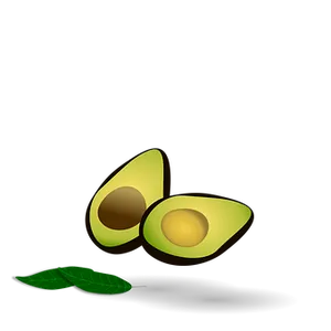 Sliced Avocadowith Leaf