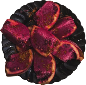 Sliced Beetroot Kulfi Dessert PNG image