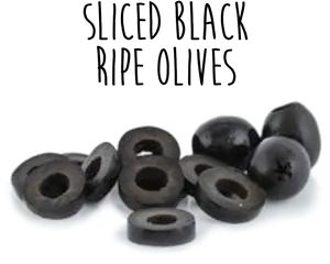 Sliced Black Ripe Olives PNG image