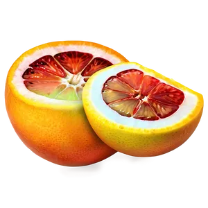 Sliced Blood Orange Side View PNG Cwc PNG
