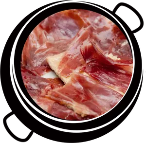 Sliced Iberico Hamin Pan PNG