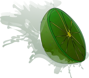 Sliced Lemon Splash Art