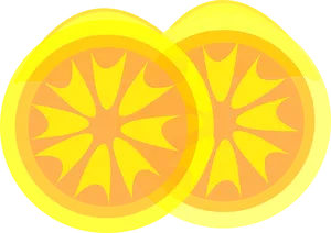 Sliced Lemon Vector Illustration PNG image