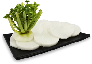 Sliced Radish Presentation PNG