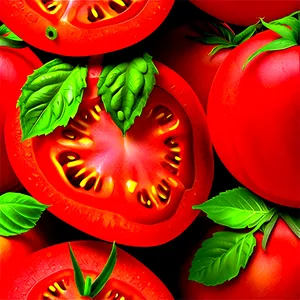 Sliced Tomatoes Top View Png 06212024 PNG image