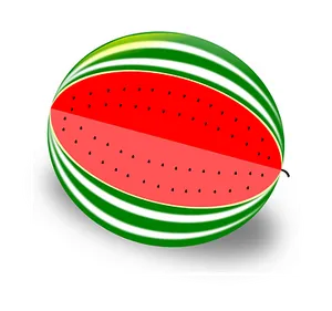 Sliced Watermelon Vector Illustration PNG image
