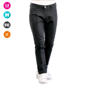 Slim Fit Black Pants Png Rkh33 PNG image