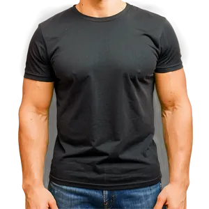 Slim Fit Black T Shirt Png 05252024 PNG image