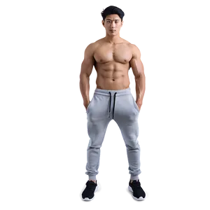 Slim Fit Grey Sweatpants Png 50 PNG image